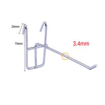 10pcs 3.5mm Supermarket Iron Grid Shelf Hook, Length: 15cm, 3.5mm  15cm