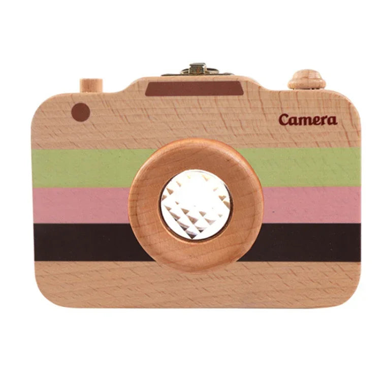Creative Wooden Children Camera Deciduous Tooth Preservation Box Baby Teeth Tooth House Storage Box, HC2455A, HC2455B, HC2455C, HC2455D