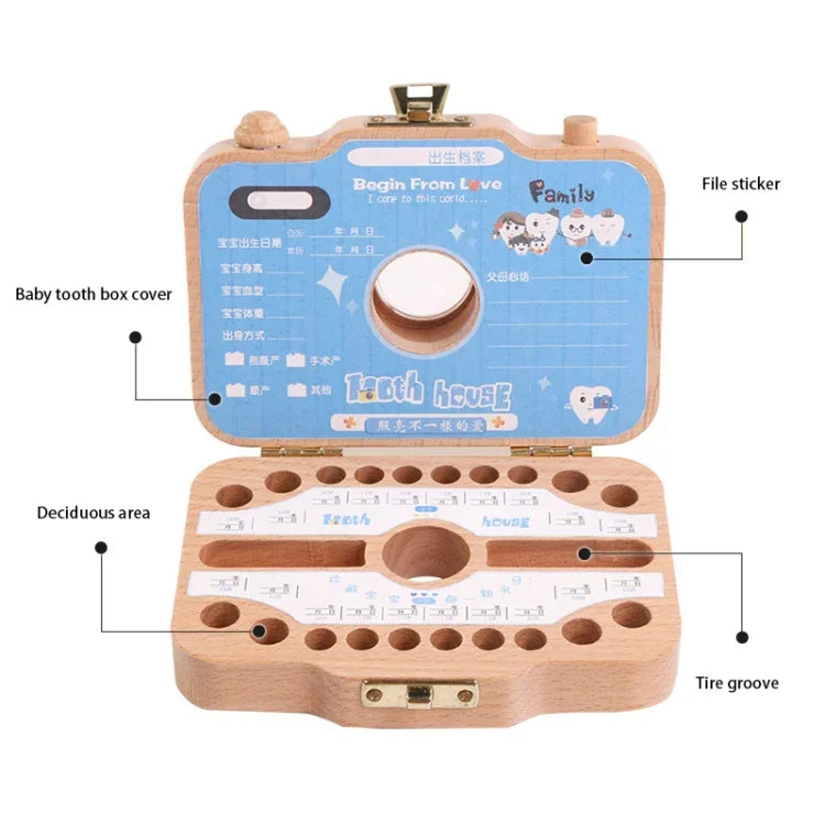 Creative Wooden Children Camera Deciduous Tooth Preservation Box Baby Teeth Tooth House Storage Box, HC2455A, HC2455B, HC2455C, HC2455D