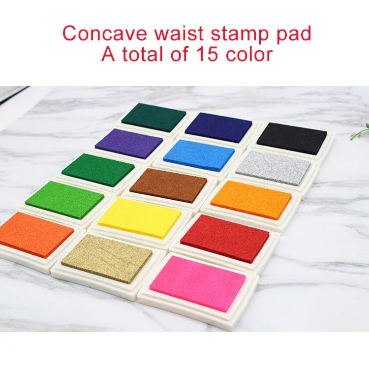 Hot Chic Child Craft Oil Based DIY InkPad Rubber Stamps 15 Colors, Inkpad 4