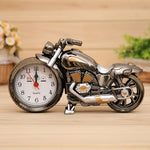 Cartoon Motorcycle Alarm Clock Bedroom Plastic Pointer Alarm Clock, Size: 23*13*6cm, Gold, Red, Black, Gold, Black, Gold