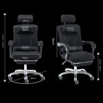 RC-10-1 Computer Chair Office Chair Home Esports Net Cloth Lifted Rotated Footrest Reclining Chair with Aluminum Alloy Feet, With Aluminum Alloy Feet/Footrest