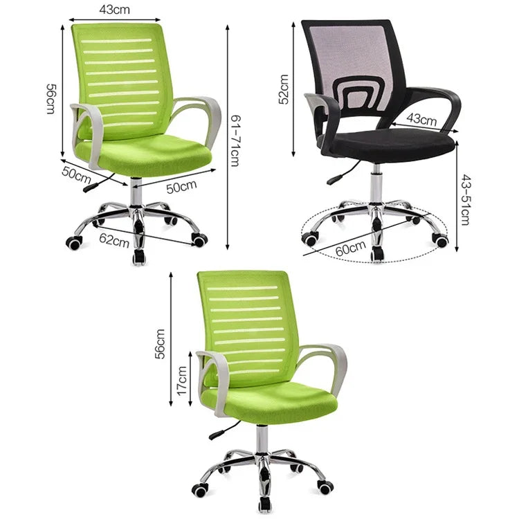 9050 Computer Chair Office Chair Home Latex Back Chair Comfortable Black Frame Desk Chair, Black Frame(Black)