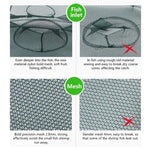 10 Holes Automatic Foldable Fishing Net Nylon Shrimp Crab Minnow Trap Fish Cast Net Fishing Tackle, 10 Holes