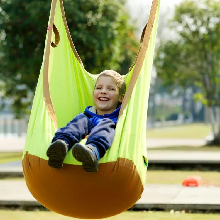 Adult and Children All-cotton Canvas Swing Outdoor Swing Frame Hanging Hammock, Size: 55*75*145cm, Random Color Delivery, Door Frame Horizontal Bar  Installation