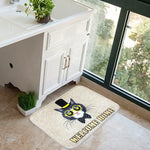 Door Mat Cat and Dog Pattern Flannel Rectangular Bathroom Carpet Living Room Bedroom Anti - skid Household Foot Pad,Size:50*80cm, Pattern:Cat Size:50*80cm