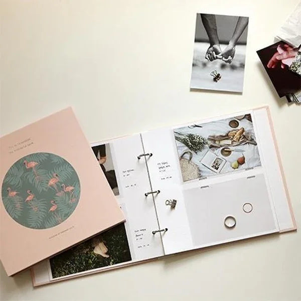 6 inch DIY Creativity Insert Type 3R Flushing Iron Ring Family Photo Album, 6 inch