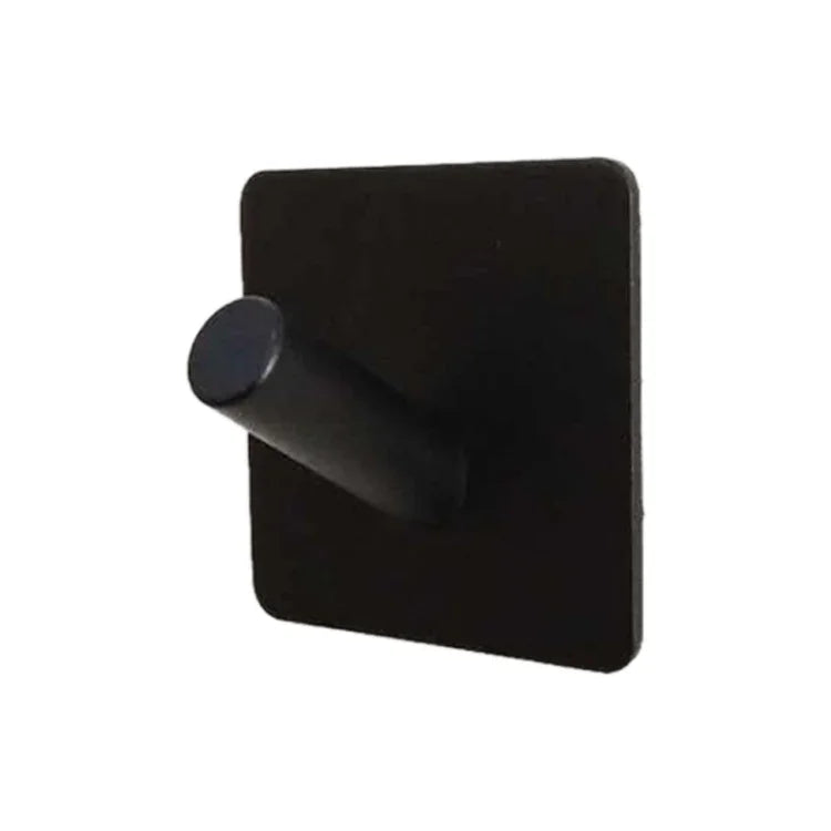 Stainless Steel Black Oblique Hook Bathroom Non-perforated Coat Rack, Black Oblique Hook