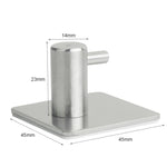 Stainless Steel Cylinder Hanger Bathroom Non-perforated Storage Clothes Hook, Size:14mm
