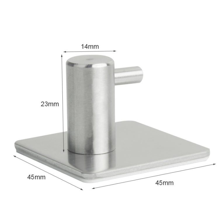 Stainless Steel Cylinder Hanger Bathroom Non-perforated Storage Clothes Hook, Size:14mm