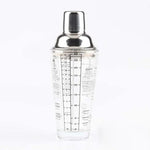 Stainless Steel Glass Cocktail Shaker Tools Milk Tea Cup with Scale, Capacity: 450ml, 450ml Cocktail Shaker