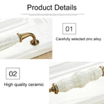 5025_128 Ceramic Crack Closet Cabinet Handle Pitch: 128mm, 5025_128