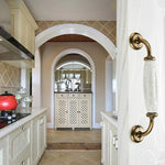 5025_128 Ceramic Crack Closet Cabinet Handle Pitch: 128mm, 5025_128
