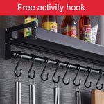 60cm Kitchen Multi-function Wall Hanging Holder Seasoning Storage Rack, 60cm(Silver)