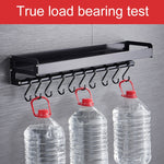 70cm Kitchen Multi-function Wall Hanging Holder Seasoning Storage Rack, 70cm(Black)