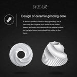 Portable Conical Burr Mill Manual Stainless Steel Bean Pepper Hand Crank Coffee Grinder, Gift Box Package, Coffee Bean Grinder