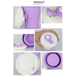 350ml Folding Portable Silicone Coffee Cup Multi-function Travel Cup