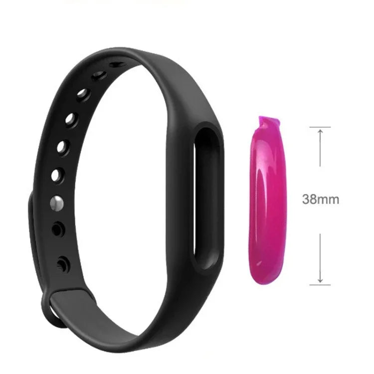 5 PCS Anti-mosquito Silicone Repellent Bracelet Buckle Wristband Bugs Away, Suitable for Children and Adults, Length:23cm, Random Color Delivery, 5 PCS