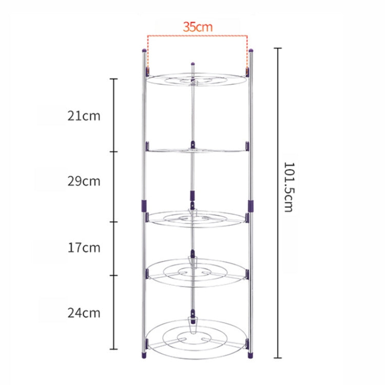 Multi-function Kitchen Pot Rack Five-layer Wok Soup Pot Stainless Steel Pot Rack, Five-layer