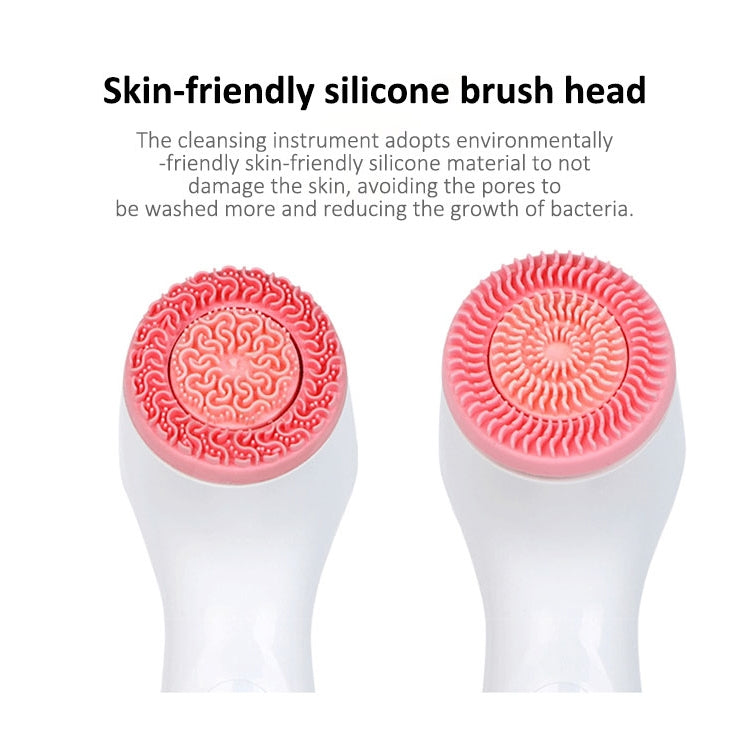 CNaier AE-868 Battery-powered Silicone Ultrasonic Vibration Face Skin Care Electric Facial Cleanser, AE-868(Blue), AE-868(Pink)