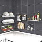 304 Stainless Steel Wall-mounted Kitchen Rack Hanging Pot Lid Holder, Pot Lid Holder