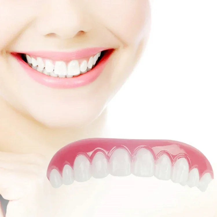 Silicone Whitening Simulation Braces Comfort Fit Flex Curved Teeth Dentures Beauty Tools, Length: 7cm