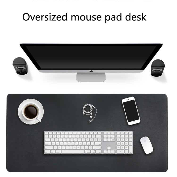 Multifunction Business Double Sided PU Leather Mouse Pad Keyboard Pad Table Mat Computer Desk Mat, Size: 120 x 60cm, Size: 120 x 60cm(Black Red), Size: 120 x 60cm, Size: 120 x 60cm(Green + Silver), Size: 120 x 60cm(Blue + Yellow)
