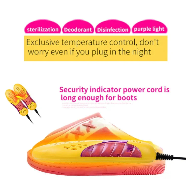 Multifunctional Household Cartoon Dehumidification Deodorization Shoe Warmer Dryer with Lighting, US Plug, US Plug