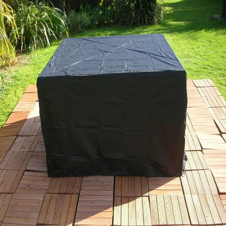 Anti-UV Waterproof Dust-proof 210D Oxford Cloth Folding Table Chairs Protective Cover Outdoor Furniture Set Cover, Size: 242*162*100cm(Black), Size: 242*162*100cm