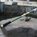 2.1m Carbon Pole  Travel Portable Fishing Pole,Random Color Delivery, 2.1m