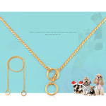 Pet Collars Pet Neck Strap Dog Neckband Snake Chain Dog Chain  Solid  Metal Chain Dog Collar，Length:60cm, 60cm