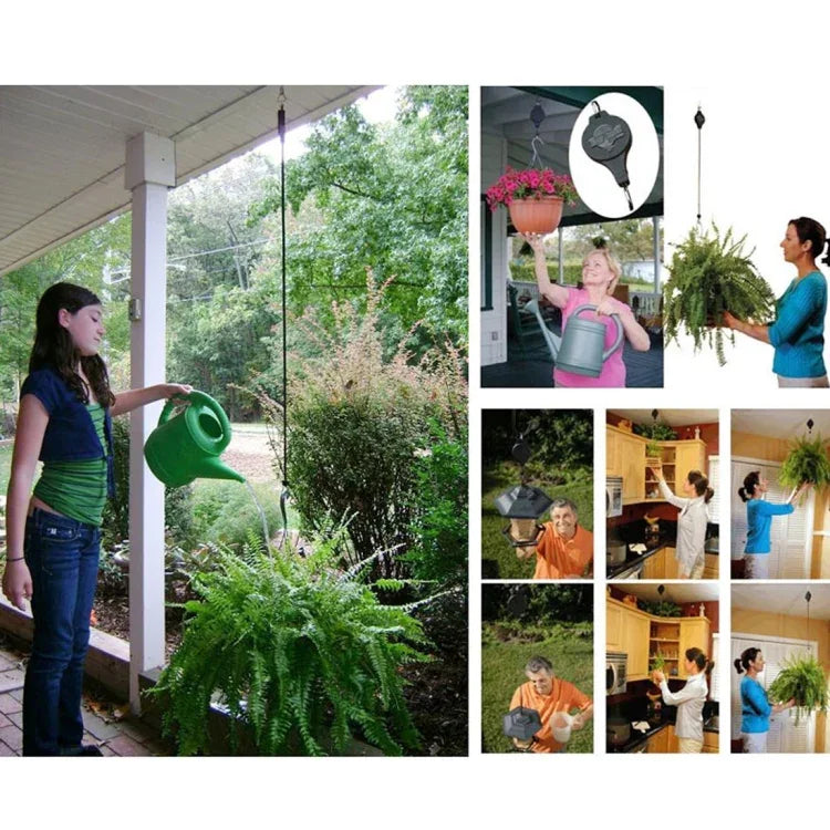 Plant Pulley Adjustable Heavy Duty Hanging Hooks Plant Hangers for Hanging Planters, Pulley Hanging Hooks