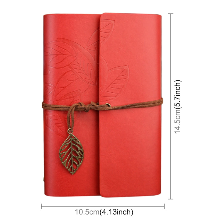 Creative Retro Autumn Leaves Pattern Loose-leaf Travel Diary Notebook, Size: S, S