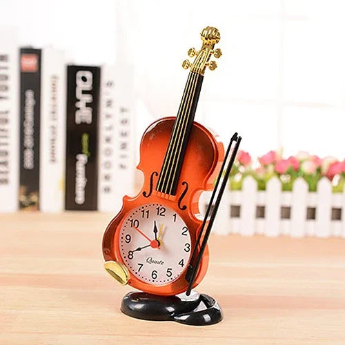 Multi-functional Originality Violin Electronics Pointer Alarm Clock with Pen Holder
