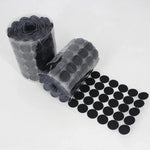1000 PCS 16mm Round Nylon Adhesive Hook and Loop Fastener, 15mm (Black), 15mm (White)