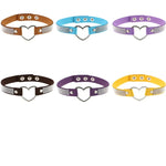 Japanese Harajuku Rhinestone Heart Shape Punk Collar Fashion Female Choker Necklace, Random Color Delivery, TXXQ03