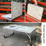 Rubber Mat Adjustable Portable Laptop Table Folding Stand Computer Reading Desk Bed Tray, Rubber Mat (Marble), Rubber Mat