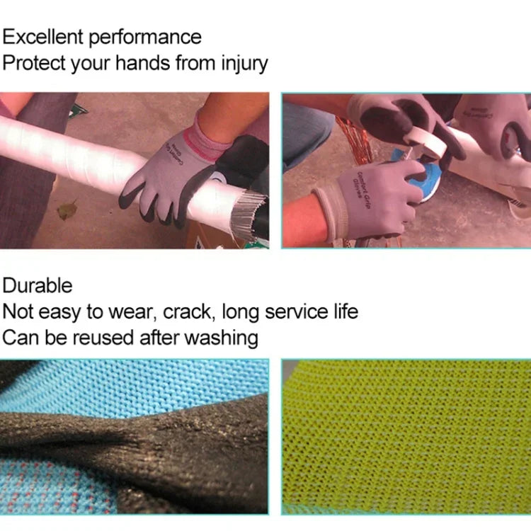 Comfortable Non-slip Wear-resistant Nitrile Rubber Electrician Working Gloves, Size: L, L