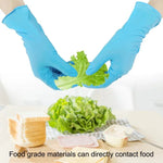 100 PCS Blue Disposable Butyronitrile Gloves Housework Supplies, Size: M, Suitable for Palm Width: 8cm-9cm, Size: M