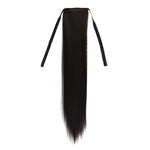 Natural Long Straight Hair Ponytail Bandage-style Wig Ponytail for Women，Length: 60cm, 60cm