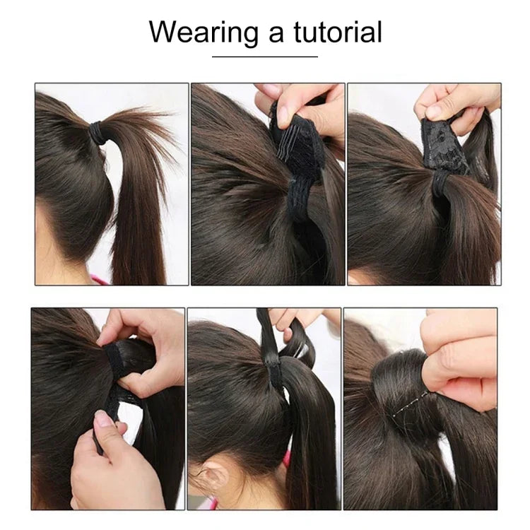 18M22# Invisible Seamless Bandage-style  Wig Long Straight Hair Wig Ponytail, 18M22#