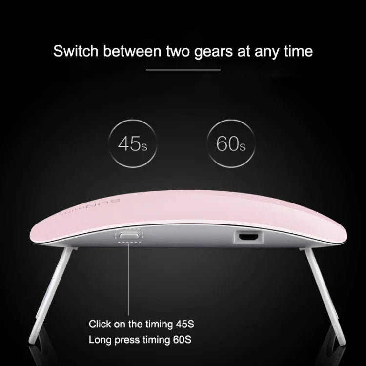 SUN mini 2 6W UV + LED USB Nail Lamp Fingernail Gel Curing Dryer
