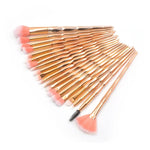 20 in 1 Diamond Handle Eye Brush Multi-functional Makeup Brush, Pink+Blue Handle and Purple Brush, HCB9120A, HCB9120B, HCB9120C, HCB9120D, HCB9120E, HCB9120F, HCB9120G