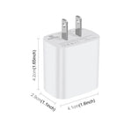 HAWEEL 20W Dual-Port Fast Charger Adapter, US Plug, Dual-Port Charger US Plug