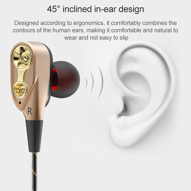 D12 1.2m Wired In Ear 3.5mm Interface Stereo Wire-Controlled HIFI Earphones Dual-motion Loop Running Game Music Headset With Packaging, D12 With Packaging (Black), D12 With Packaging (White)