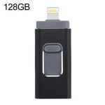 easyflash RQW-01B 3 in 1 USB 2.0 & 8 Pin & Micro USB 128GB Flash Drive, RQW-01B Black