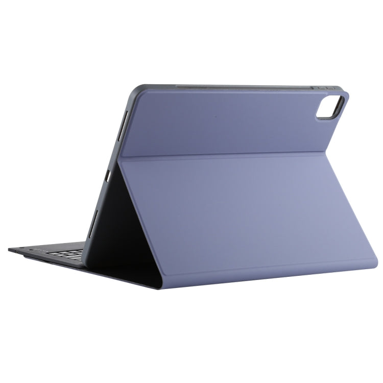T129 Detachable Bluetooth Black Keyboard Microfiber Leather Tablet Case for iPad Pro 12.9 inch (2020), with Holder, Black Keyboard