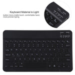 TG11BS Detachable Bluetooth Black Keyboard + Microfiber Leather Tablet Case for iPad Pro 11 inch (2020), with Backlight & Pen Slot & Holder, Black Keyboard