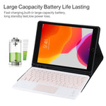 TG-102BC Detachable Bluetooth Pink Keyboard + Microfiber Leather Tablet Case for iPad 10.2 inch / iPad Air (2019), with Touch Pad & Pen Slot & Holder, Pink Keyboard