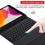 TG-102BC Detachable Bluetooth Black Keyboard + Microfiber Leather Tablet Case for iPad 10.2 inch / iPad Air (2019), with Touch Pad & Pen Slot & Holder, TG-102BC